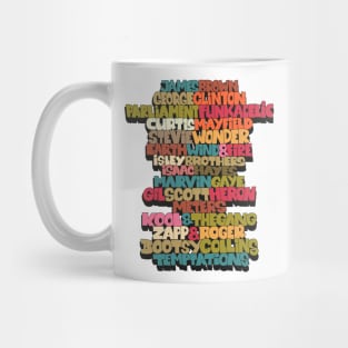 Funk Legends. Funky style typography. One nation under a groove. Mug